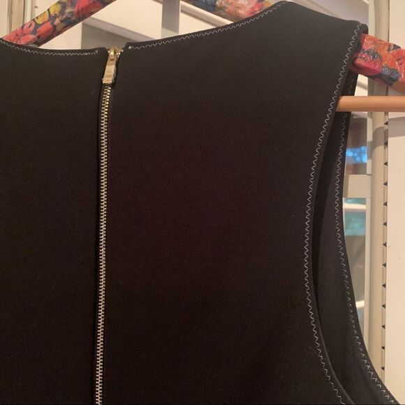 NEW Rachel Roy Midi Sheath Dress Black Sleeveless Contrast Stitching Sz M - Picture 12 of 16